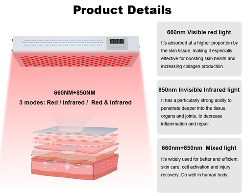 comprar la terapia ligera roja 300W trabaja a máquina la máquina de la terapia del rejuvenecimiento PDT LED de la piel de 660nm 850nm fabricación en línea