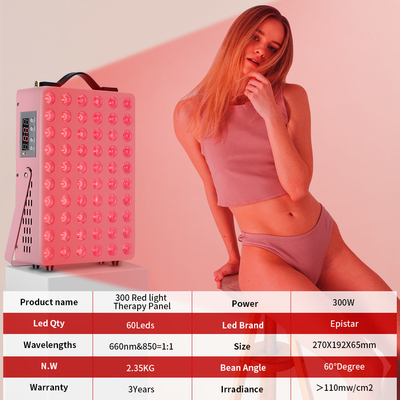 comprar el panel rojo de la luz de 300W 660nm 850nm LED para el alivio del dolor/el tratamiento del daño de la piel fabricación en línea