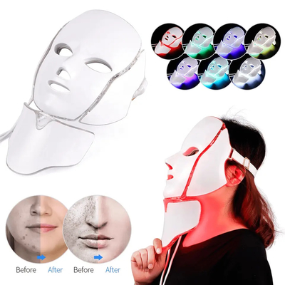 comprar Máscara infrarroja llevada roja antienvejecedora del fotón del color del balneario 7 de la cara de la máscara de la terapia ligera fabricación en línea