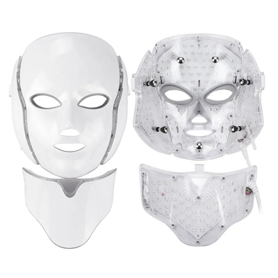 comprar 7 colores LED enmascaran la luz de Phototherapy facial y la terapia de la belleza de la piel del cuello fabricación en línea