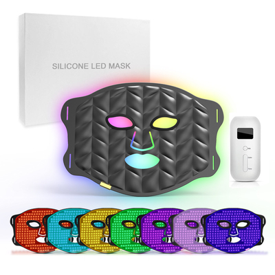 comprar Uso en el hogar Máscara facial de infrarrojos de LED rojo PDT 7 colores Material de silicona fabricación en línea