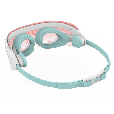 comprar 3 colores luz LED roja terapia de ojos máscara masaje cálido SPA cara máscara de belleza fabricación en línea