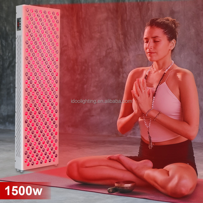 comprar 1500W Panel de terapia de luz roja 630 660 810 850nm Cuidado de la piel Panel de terapia de luz roja LED fabricación en línea