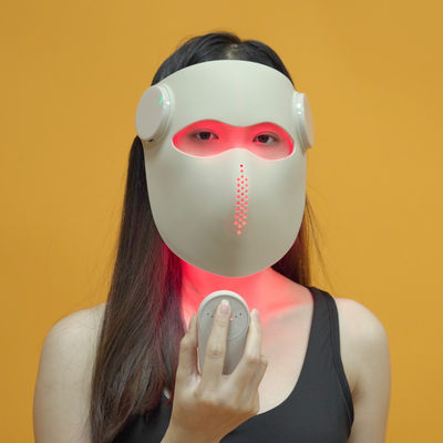 comprar Máscara de terapia de luz 3D de luz roja e infrarroja 660+850+1064nm + LED azul de 460nm, 288 luces, endurecimiento de la piel y tratamiento del acné, CE / RoHS / FCC fabricación en línea
