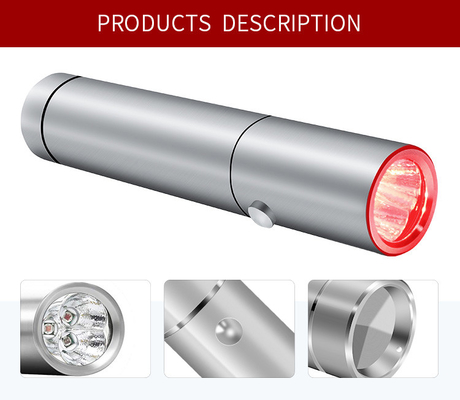 comprar La antorcha ligera roja llena de la caja de regalo 630nm 660nm 850nm 3 LED para las arrugas reduce fabricación en línea