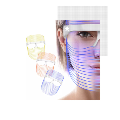 comprar Terapia infrarroja ligera roja llevada profesional del fotón de la cara facial de la máscara de 7 colores fabricación en línea