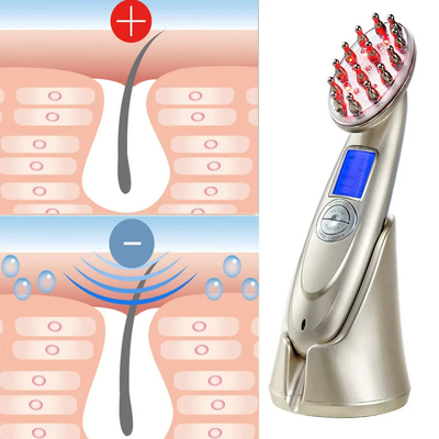 Terapia de luz roja Anti pérdida de cabello Masaje láser de cabello Anti pérdida de cabello peine
