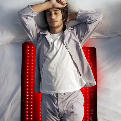 Cubierta de luz infrarroja de cuerpo entero, almohadillas de terapia de luz roja, esterco de yoga