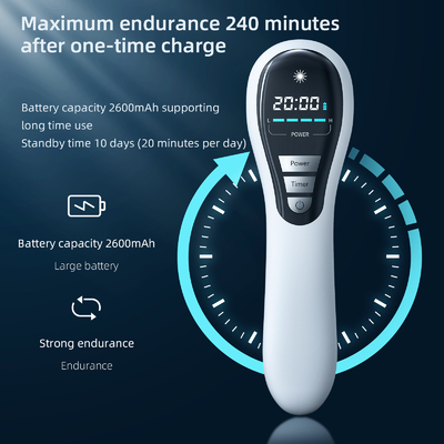 Dispositivo portátil 650nm 808nm Máquina de terapia con láser frío para aliviar el dolor