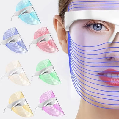 7 Color LED máscara de luz de belleza máscara de casa cara de fotón de rejuvenecimiento máscara eléctrica máscara