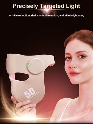 Mascarilla facial 3D LED con 660nm 460nm 850nm 1064nm 288 LED, 2 modos, terapia de luz roja y azul para el rejuvenecimiento de la piel, antienvejecimiento, acné y reducción de arrugas