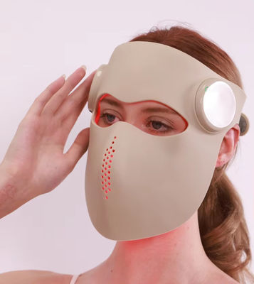 Máscara facial LED 3D inalámbrica   288 chips LED, 660nm 460nm 850nm 1064nm Terapia de luz, 2 modos, temporizador, rejuvenecimiento y dispositivo de cuidado de la piel antienvejecimiento