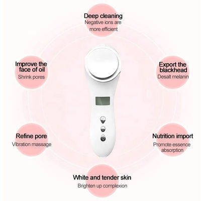 los dispositivos faciales de la belleza 1000mAh calientan a Ion Facial Massager galvánico de enfriamiento